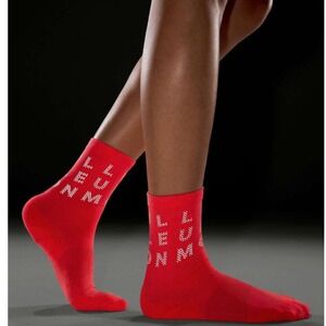 NWT Lululemon Power Stride Crew Socks Reflective Flare